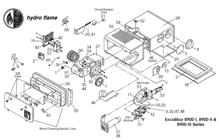 Excalibur 8500 Iii Series Hydro Flame Furnace highskyrvparts.com